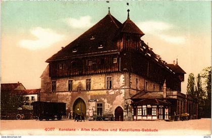 CPA AK Konstanz Altes Kaufhaus und Konz-Geb. GERMANY (893724)