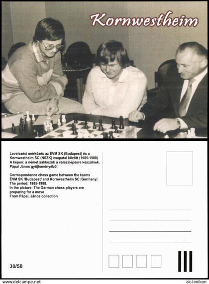 Kornwestheim ÉVM SK Budapest & Kornwestheim SC (Schach-Spiele) 1988