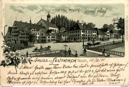 Gruss aus Leutkirch im Allgäu - Litho