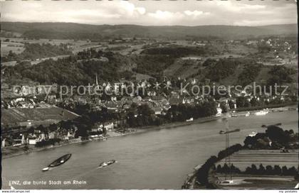 72061963 Linz Rhein Fliegeraufnahme Rhein