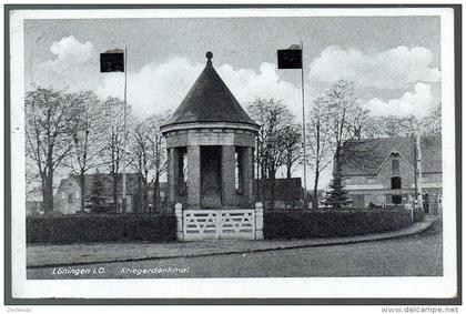 1619 - ohne Porto - alte Ansichtskarte Löningen Kriegerdenkmal Denkmal - gel. 1953 Kamlage