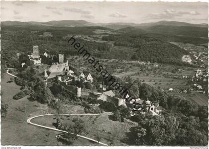 Burgruine Rötteln bei Lörrach - Luftbild - Foto-AK Großformat 60er Jahre - Verlag Neumann Lörrach