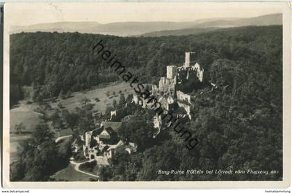 Lörrach - Rötteln - Flugzeugaufnahme - Foto-Ansichtskarte