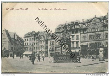 Mainz - Marktplatz - Brunnen - Verlag Kaspar Suder Mainz