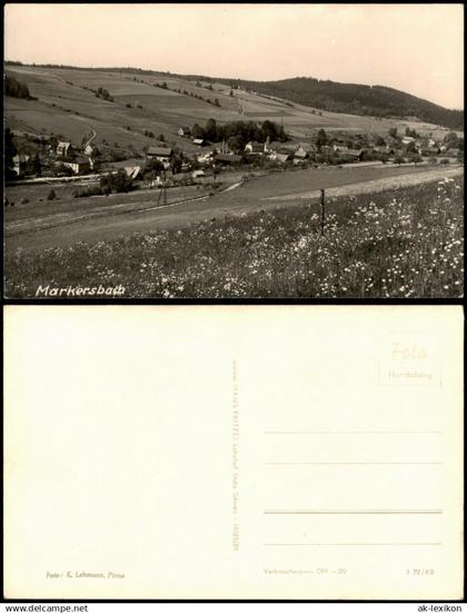 Ansichtskarte Markersbach-Raschau-Markersbach Panorama-Ansicht 1962