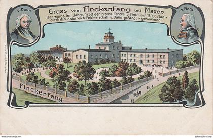 Litho AK Maxen Gasthof Finkenfang Finckenfang a Kreischa Reinhardtsgrimma Glashütte Hausdorf Lungkwitz Cunnersdorf Dohna