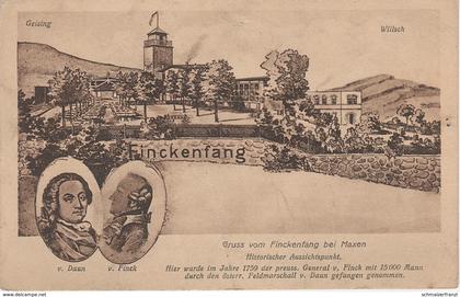 Litho AK Maxen Restaurant Finckenfang bei Kreischa Reinhardtsgrimma Glashütte Cunnersdorf Hausdorf Dohna Geising Wilisch