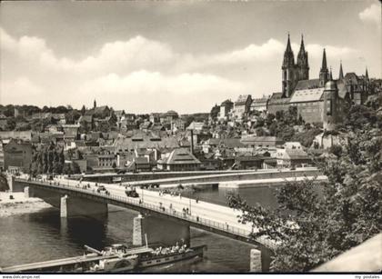 70841628 Meissen Elbe Sachsen Meissen Bruecke Schiff *