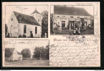 AK Seddin / Michendorf, Bäckerei von Paul Säger, Dorfplatz