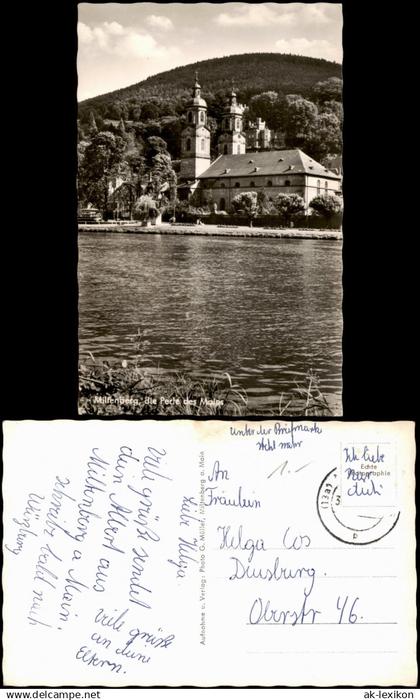 Ansichtskarte Miltenberg (Main) Stadtteilansicht Main Partie a.d. Kirche 1960