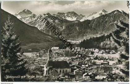 Mittenwald und Tiroler Berge - Foto-Ansichtskarte - Verlag Friedel Pehl Mittenwald