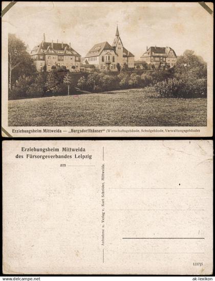 Ansichtskarte Mittweida Erziehungsheim Mittweida 1925