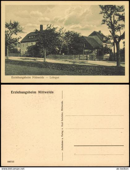 Ansichtskarte Mittweida Erziehungsheim Mittweida Lehrgut 1928