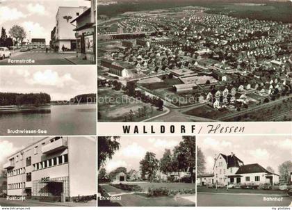 74023510 Walldorf Moerfelden-Walldorf Hessen Fliegeraufnahme Farmstrasse Bruchwi