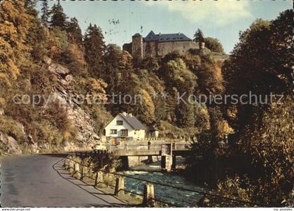 72603704 Monschau Die Rur und die Burg