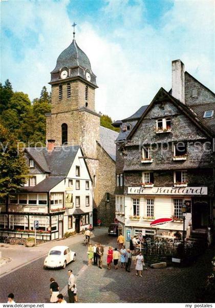 73180071 Monschau Markt Kirche Cafe Kaulard Monschau