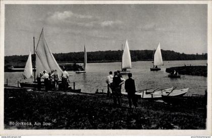 CPA Bad Bederkesa Geestland Niedersachsen, See, Segelboote