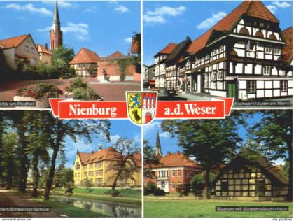 70115482 Nienburg Weser Nienburg Posthof Markt Schule Museum x 1990