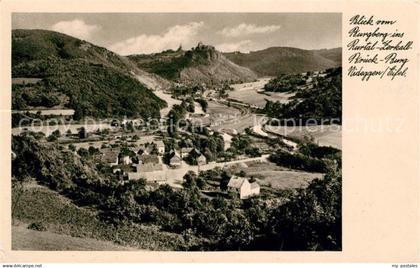 43087950 Nideggen Eifel Blick vom Burgberg ins Rurtal Zerkall Brueck