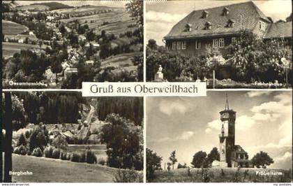 70087566 Oberweissbach Oberweissbach Thueringen Bergbahn Froebelhaus Turm x 1960