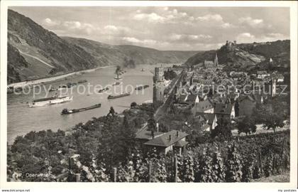 72205569 Oberwesel Rhein Panorama Rheindampfer Oberwesel