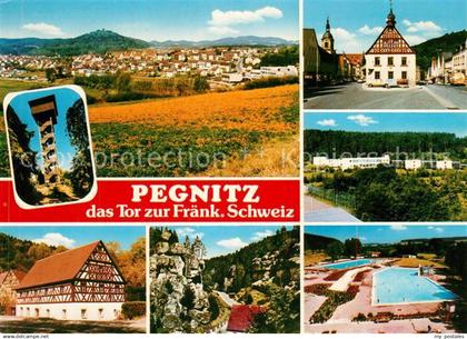 73213528 Pegnitz Panorama Aussichtsturm Rathaus Felsen Schwimmbad Pegnitz