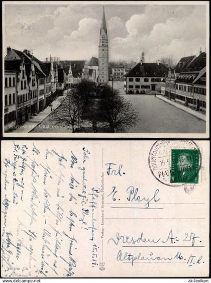 Ansichtskarte Pfaffenhofen (Ilm) Oberer Stadtplatz 1928