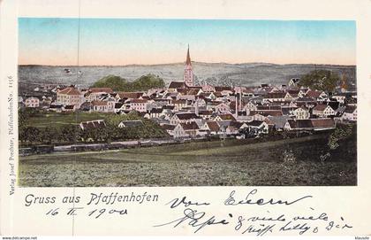 Gruss aus Pfaffenhofen - Panorama gel.1900 AKS