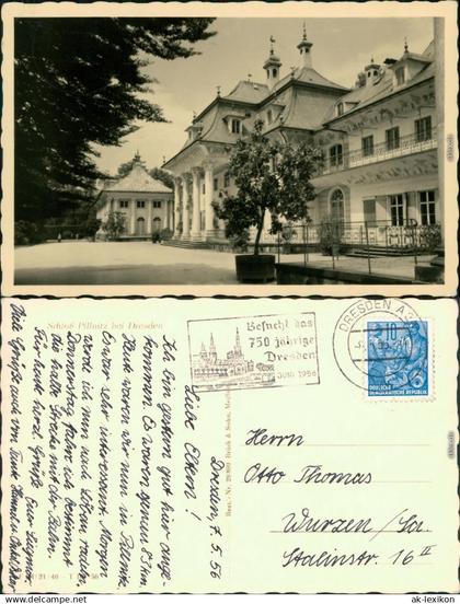 Ansichtskarte Pillnitz Schloss Pillnitz 1956