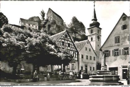 70107897 Pottenstein Oberfranken Pottenstein Marktplatz