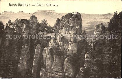 72490921 Rathen Saechsische Schweiz Basteibruecke Elbsandsteingebirge Rathen Kur