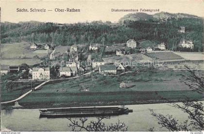 74024885 Oberrathen Ober-Rathen Rathen Saechsische Schweiz Diakonissenhaus Felse