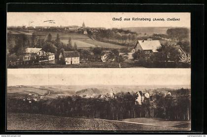 AK Reinsberg, Ansicht des Ortes aus der Vogelschau