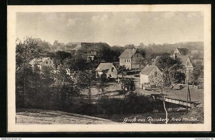 AK Reinsberg /Kr. Meissen, Ortsansicht aus der Vogelschau