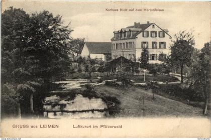 Gruss aus Leimen - Kurhaus Klotz auf dem Herrenfelsen