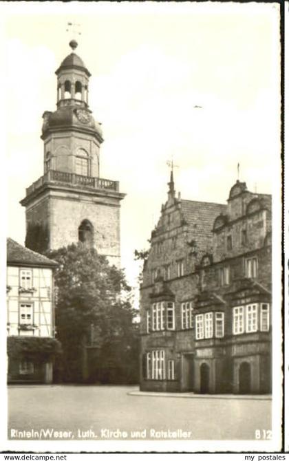 70081858 Rinteln Rinteln Weser Ratskeller Kirche  x 1954 Rinteln