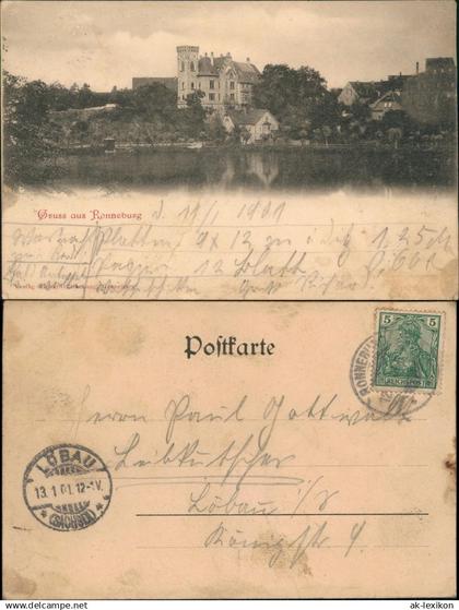 Ansichtskarte Ronneburg (Thüringen) Stadtblick 1901