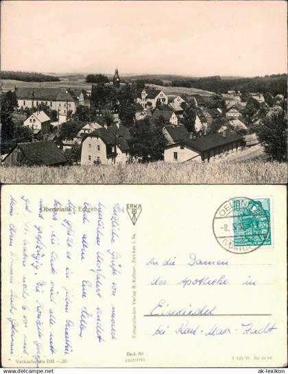 Ansichtskarte Obercrinitz-Crinitzberg Blick auf den Ort 1961