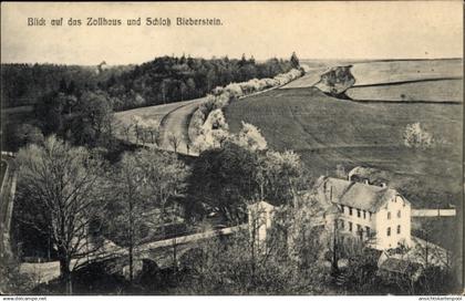 CPA Bieberstein Reinsberg in Sachsen, Zollhaus und Schloss Bieberstein