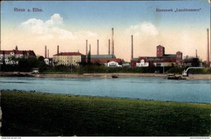 CPA Riesa an der Elbe Sachsen, Eisenwerk Lauchhammer