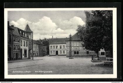 AK Schkölen i. Th., Am Königsplatz, Gasthof zum Ratskeller