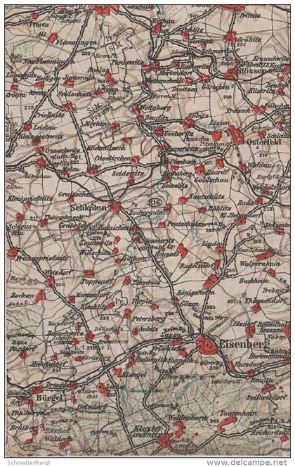 Wona Karte Blatt 816 Eisenberg Klosterlausnitz Schkölen Stössen Naumburg Osterfeld Königshofen Tautenhain Bürgel Aubitz