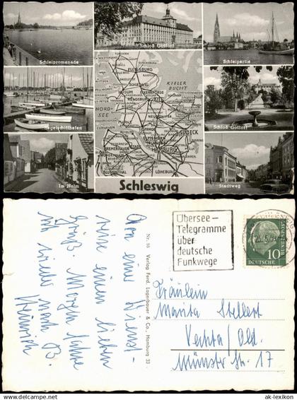 Holstein Schleswig-Holstein Mehrbildkarte div. Orte u. Landkarte 1959