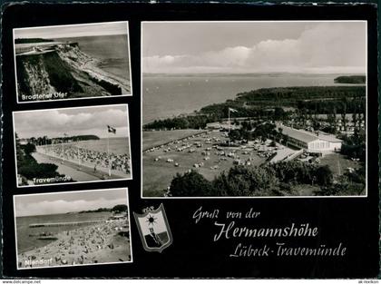 Travemünde-Lübeck RESTAURANT CAFE HERMANNSHOHE Inh. F. Köster Mehrbildkarte 1965