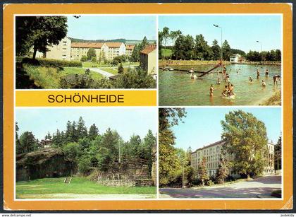 E2330 - Schönheide Neubaugebiet Polytichnische Oberschule Freibad - Bild und Heimat Reichenbach