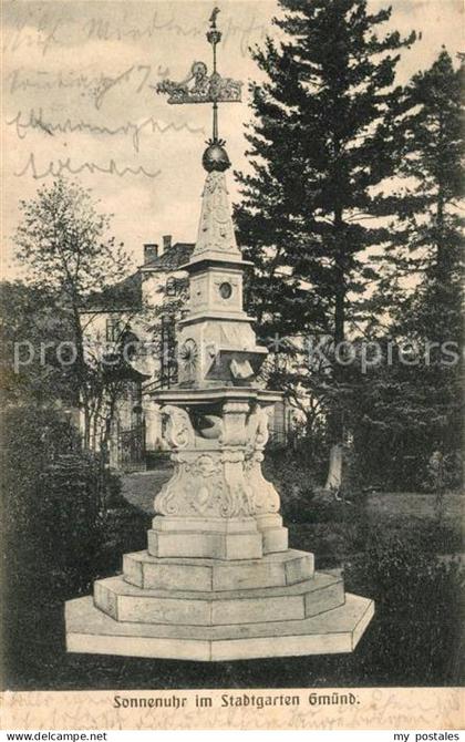 43348273 Gmuend Schwaebisch Sonnenuhr im Stadtgarten Gmuend Schwaebisch