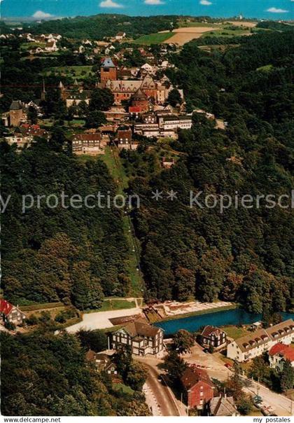 73110314 Burg Wupper Fliegeraufnahme Schloss Burg Seilbahn Unterburg Burg