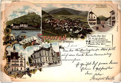 Gruss aus Staufen - Litho