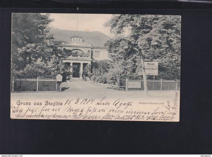 Dt. Reich AK Steglitz Schloss Restaurant 1904 gelaufen