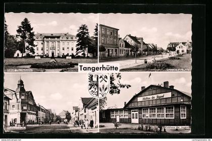 AK Tangerhütte, Schloss Tbc-Heilstätte, Heinrich-Rieke-Platz, Thälmannstrasse, Klubhaus der Jugend